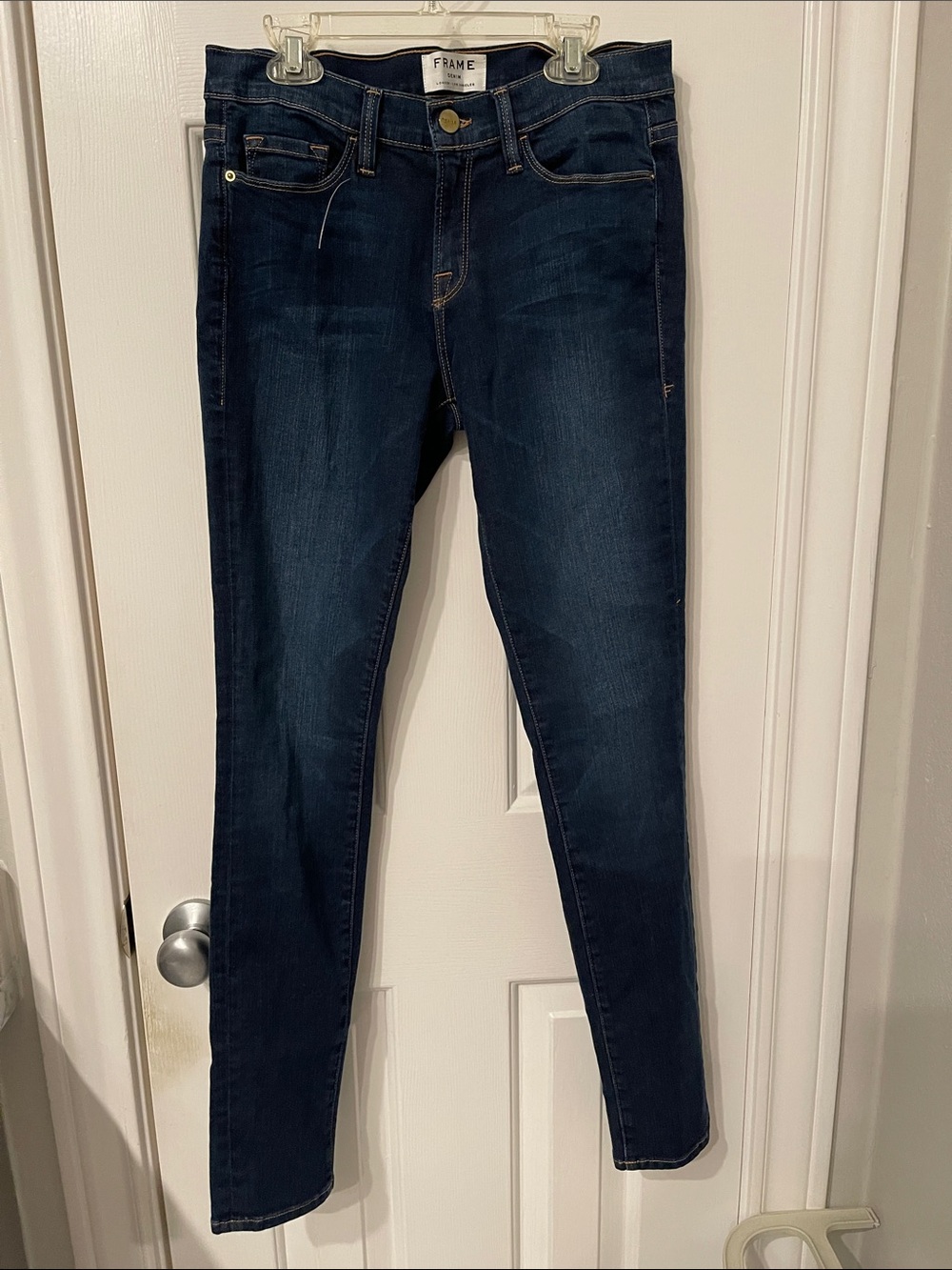 Frame Denim Women's Deep Indigo Skinny Jeans